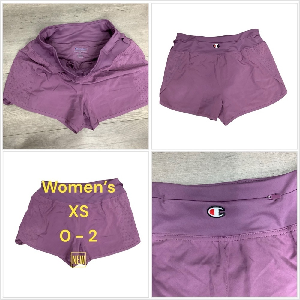 Womens Champion XS 0 - 2 Shorts Sport Yoga Woven Lavender Activewear Athletic